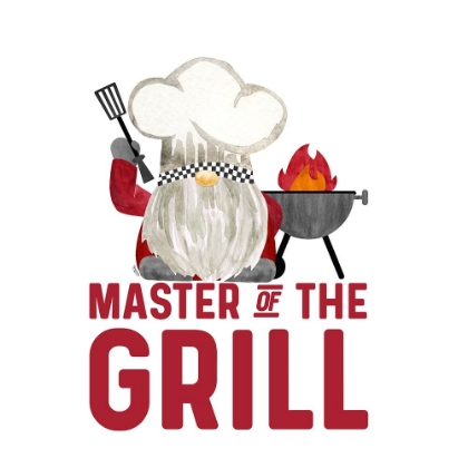 Picture of GNOME GRILL MASTERS SENTIMENT III-MASTER OF THE GRILL