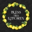 Picture of LIVE WITH ZEST WREATH SENTIMENT I-BLESS THIS KITCHEN
