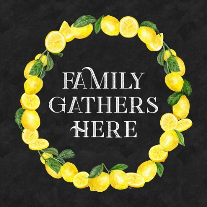 Picture of LIVE WITH ZEST WREATH SENTIMENT II-FAMILY GATHERS