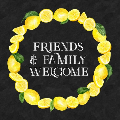 Picture of LIVE WITH ZEST WREATH SENTIMENT III-FRIENDS AND FAMILY