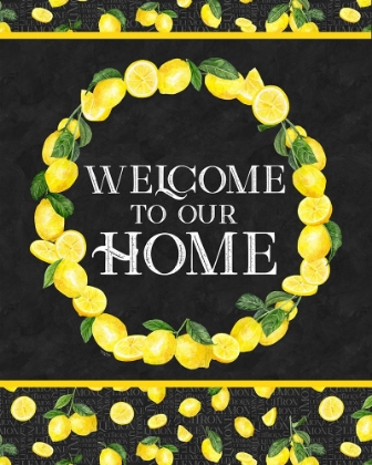 Picture of LIVE WITH ZEST WREATH SENTIMENT PORTRAIT I-WELCOME