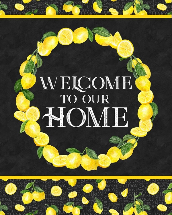 Picture of LIVE WITH ZEST WREATH SENTIMENT PORTRAIT I-WELCOME