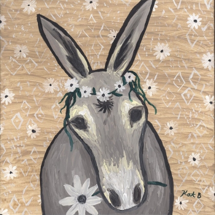 Picture of DONKEY  WITH DAISIES