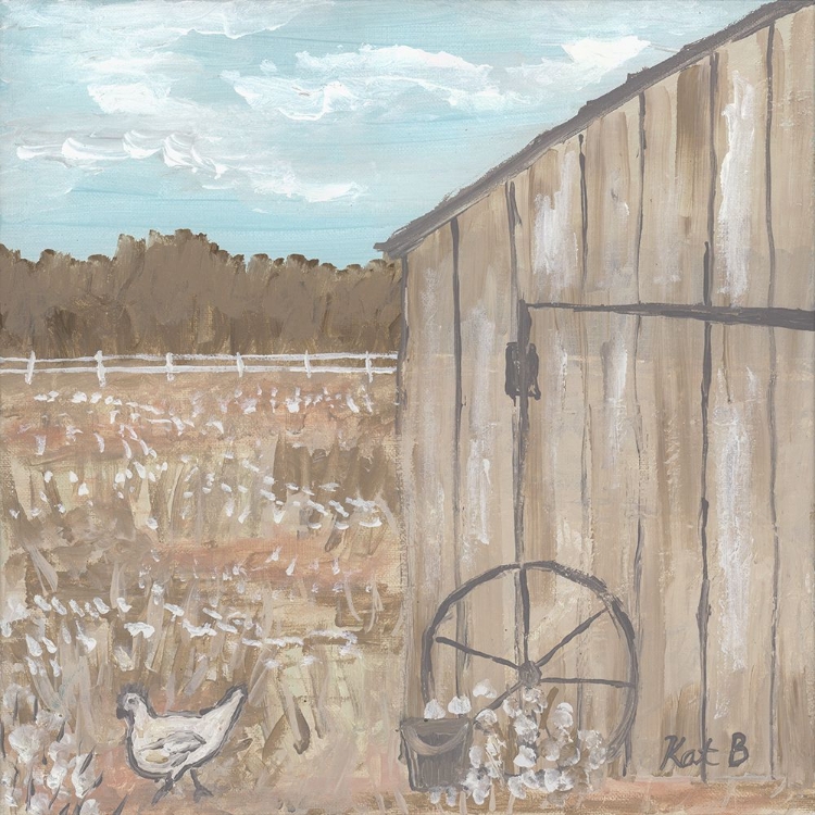 Picture of CHICKEN  AND BARN