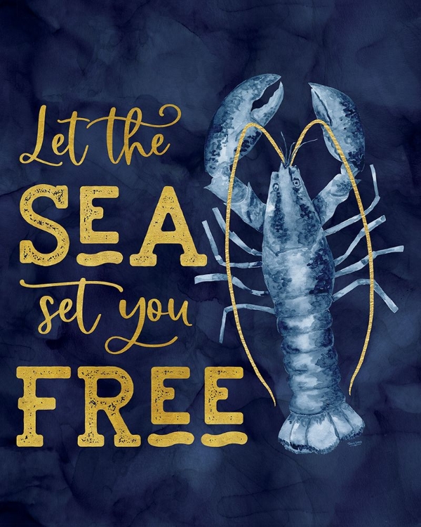 Picture of DEEP  BLUE SEA XIV ON GOLD