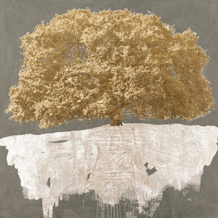 Picture of GOLDEN TREE ON GREY