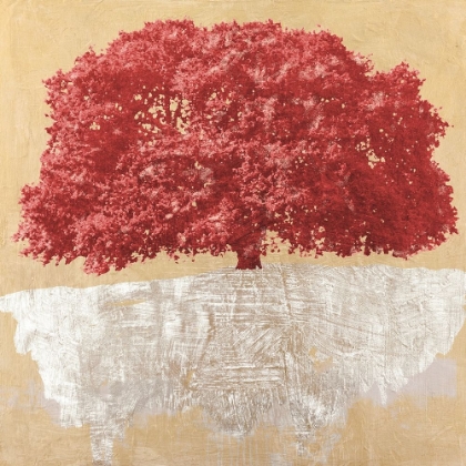 Picture of RED TREE ON GOLD