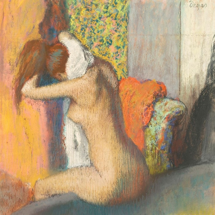 Picture of APRES LE BAIN- FEMME SESSUYANT LA NUQUE