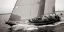 Picture of SAILBOAT LEANING TO THE SIDE (DETAIL- BW)