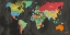 Picture of MODERN MAP OF THE WORLD  - CHALKBOARD-DETAIL