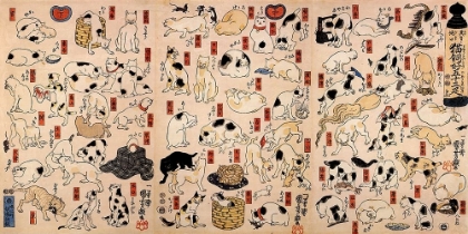 Picture of CATS SUGGESTED AS THE FIFTY-THREE STATIONS OF THE TOKAIDO