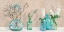 Picture of FLORAL SETTING WITH GLASS VASES