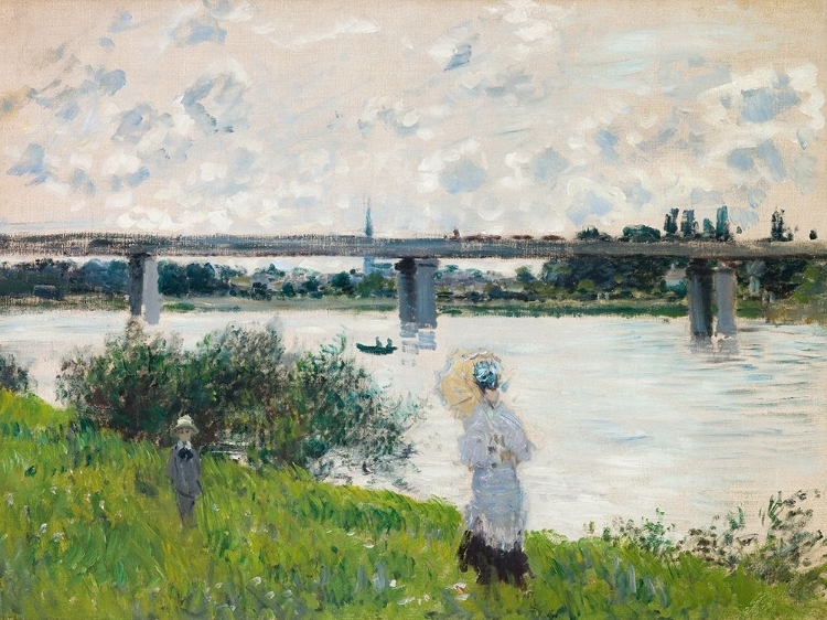 Picture of THE PROMENADE WITH THE RAILROAD BRIDGE- ARGENTEUIL