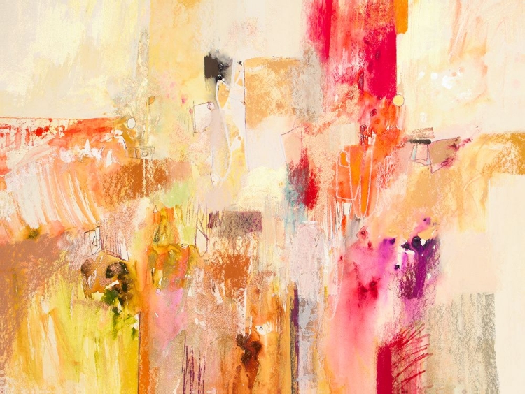 Picture of RED AND GOLD ABSTRACT II