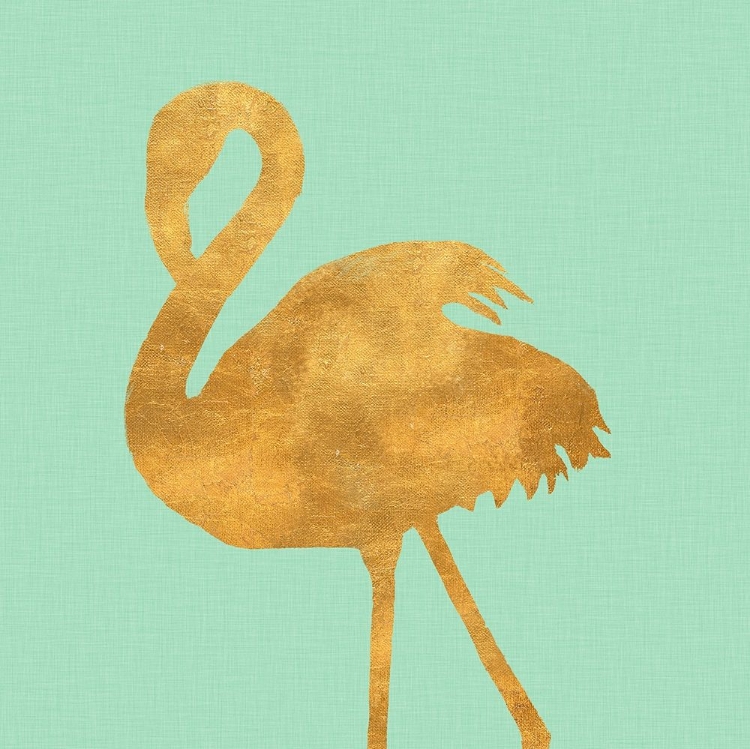 Picture of TEAL GOLD FLAMINGO