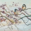 Picture of SPRING BIRD ON BRANCH