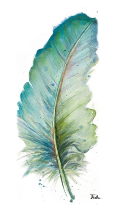 Picture of WHITE WATERCOLOR FEATHER VI