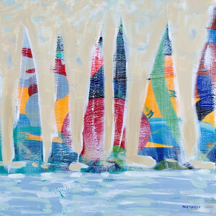 Picture of DOZEN COLORFUL BOATS SQUARE II