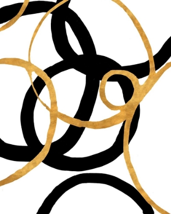 Picture of BLACK AND GOLD STROKE II