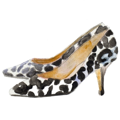 Picture of WATERCOLOR KITTEN HEELS III SQUARE