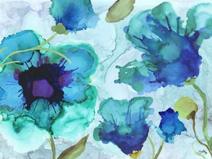 Picture of AQUA POPPIES I