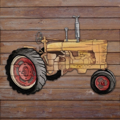 Picture of TRACTOR ON WOOD I