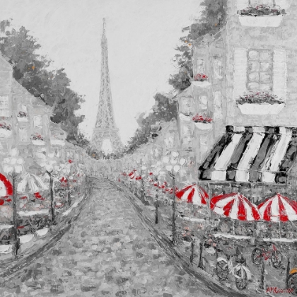 Picture of SPLASH OF RED IN PARIS I