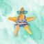 Picture of BLUE BIKINI STARFISH ON WATERCOLOR