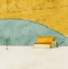 Picture of TEAL AND YELLOW BARN