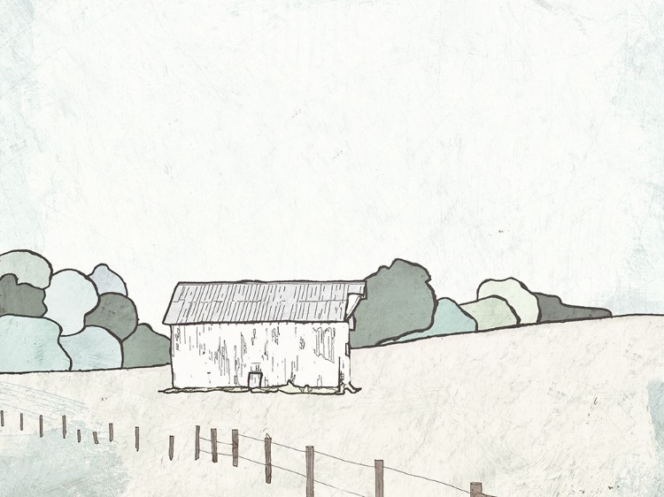 Picture of FARMHOUSE UNDER WHITE SKIES