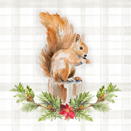 Picture of HOLIDAY WOODLAND GARLAND ON PLAID III