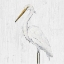 Picture of HERON ON WHITEWASH IV