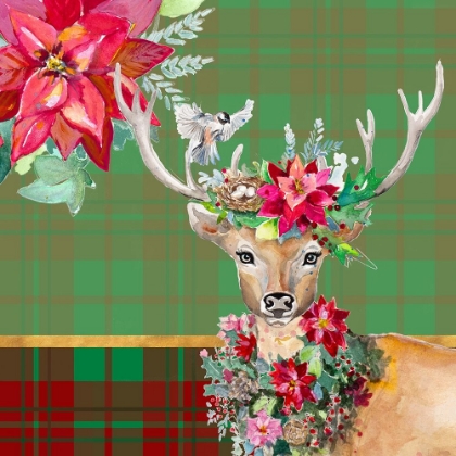 Picture of HOLIDAY REINDEER ON PLAID II