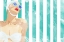 Picture of BATHING BEAUTY ON TEAL TOWEL