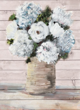 Picture of WHITE AND BLUE RUSTIC BLOOMS