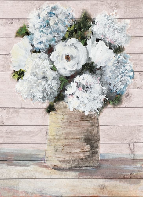 Picture of WHITE AND BLUE RUSTIC BLOOMS