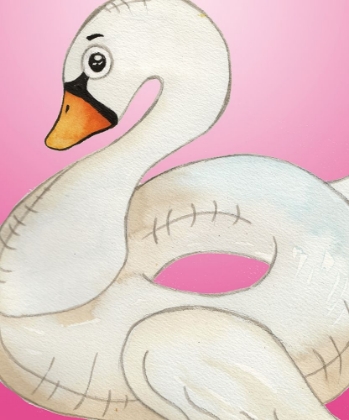 Picture of SWAN FLOAT ON PINK