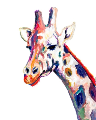 Picture of COLORFUL GIRAFFE ON WHITE