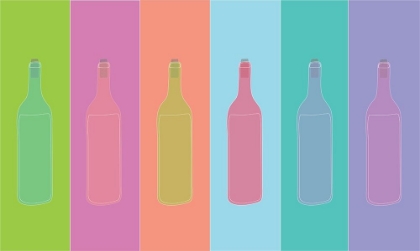 Picture of COLORFUL MOD WINE BOTTLES