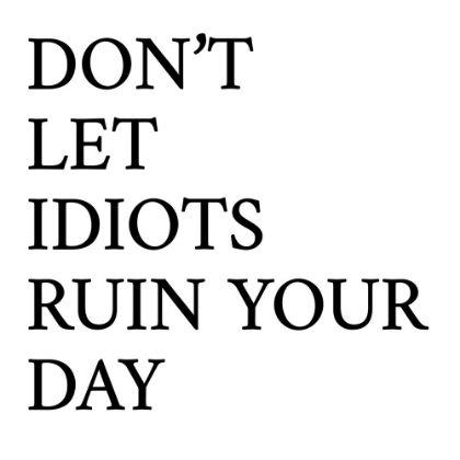 Picture of DONT LET IDIOTS RUIN YOUR DAY