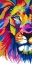 Picture of COLORFUL LION PORTRAIT