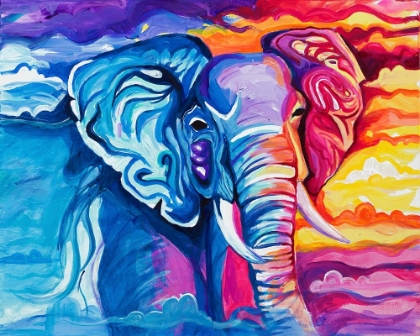 Picture of ELEPHANT IN VIBRANT COLORS