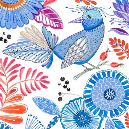 Picture of BIRD WITH FLOWERS II