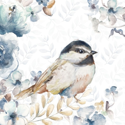 Picture of BIRD ON WILDFLOWERS I