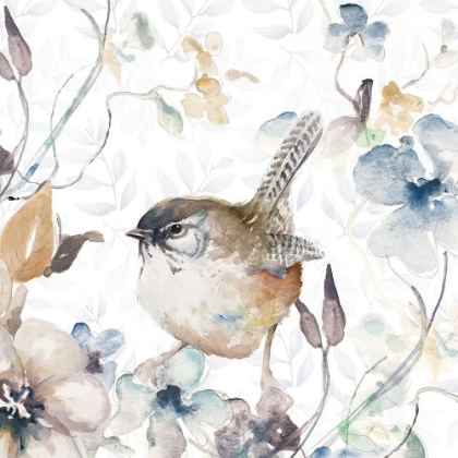 Picture of BIRD ON WILDFLOWERS II