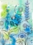Picture of BLUE WATERCOLOR WILDFLOWERS II