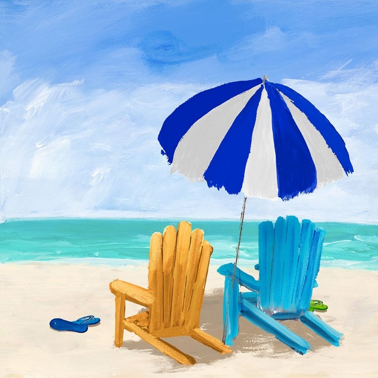 Picture of BEACH CHAIRS WITH UMBRELLA