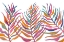 Picture of COLORFUL PALM LEAVES IV