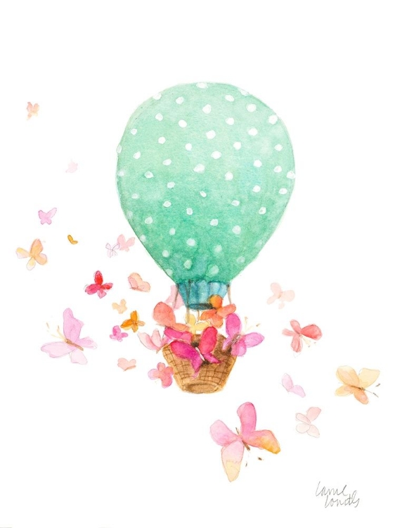 Picture of HOT AIR BALLOON WITH BUTTERFLIES