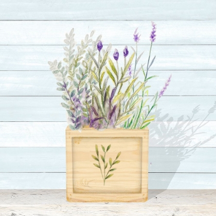 Picture of LAVENDER AND WOOD SQUARE IV